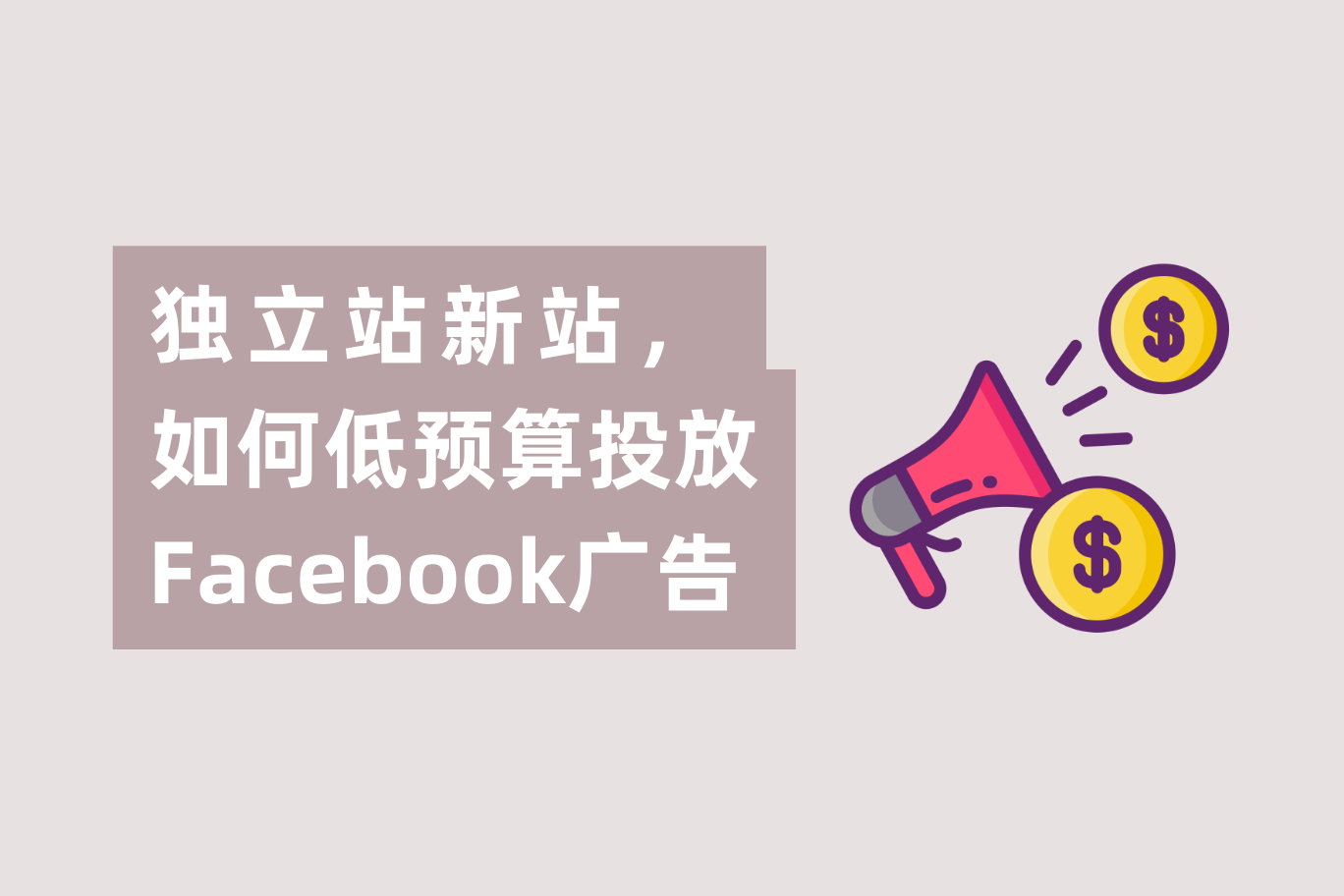 自力站新网站低预算，怎样投放Facebook广告？怎样界说小预算？