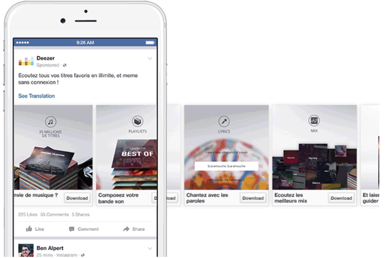 Facebook轮播广告 维；ザ